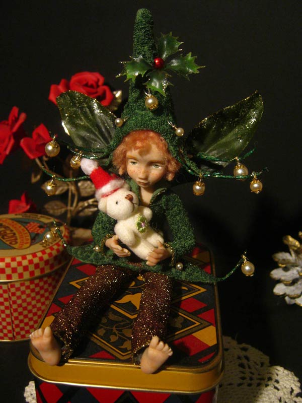 Ooak Posable Fairy Tale Noel e Orsetto